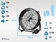 PURLINE - Ventilateur de sol industriel 250W avec pales en aluminium - vignette