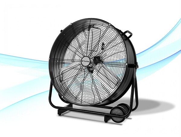 PURLINE - Ventilateur de sol industriel 250W avec pales en aluminium - large