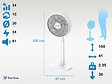PURLINE - Ventilateur de sol DC avec batterie et 9 pales - vignette