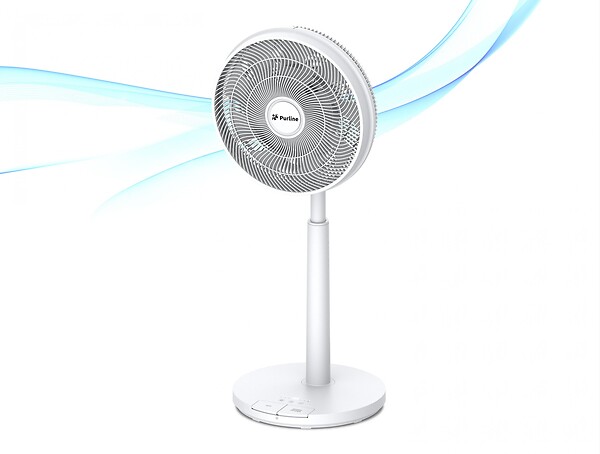 PURLINE - Ventilateur de sol DC avec batterie et 9 pales - large