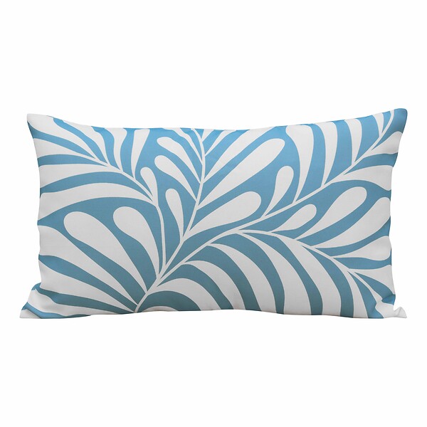 OVIALA - Lots de 2 coussins rectangulaire bleu ciel 50 x 30cm - Pipa - large