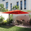 CONCEPT USINE - Ensemble parasol  terracotta 3x4m et 4 dalles à lester CESARE - vignette