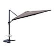 CONCEPT USINE - Ensemble parasol  marron 3x4m et 4 dalles à lester CESARE - vignette