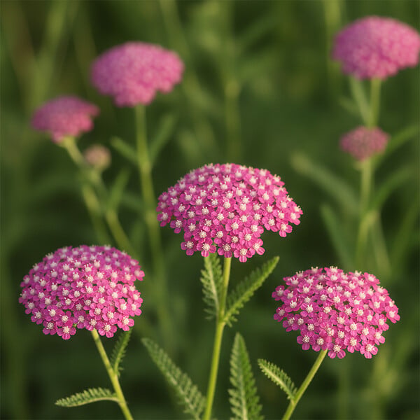 BLOOMIQUE - Lot de 3 - Achillée millefeuille ‘Cerise Queen’ - Floraison abondante - Rustique - Vivace - P. 9 cm - large