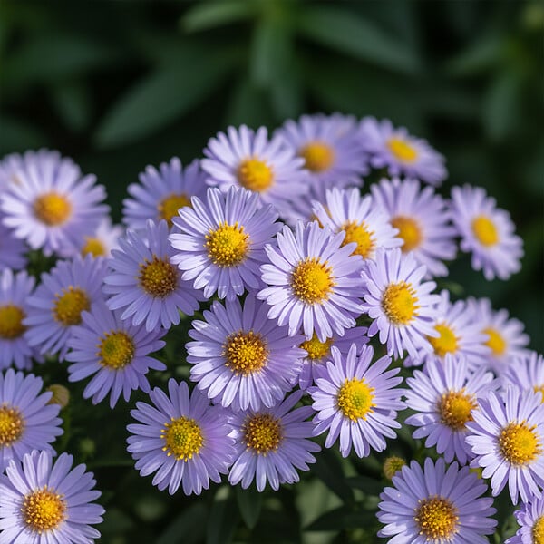 BLOOMIQUE - Lot de 6 - Aster ‘Professor Anton Kippenberg’ - Aster - Floraison abondante - H. 10-20 cm - P. 9 cm - large