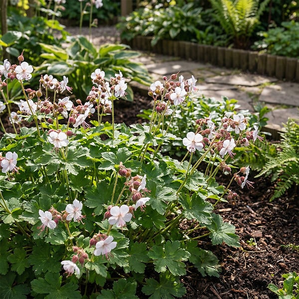 BLOOMIQUE - Lot de 3 - Géranium macrorrhizum ‘Spessart’ - Géranium couvre-sol - H. 10-20 cm - P. 9 cm - large