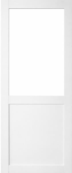 GD MENUISERIES - Porte Coulissante Atelier Blanc H204 x L93 cm sans meneau - large