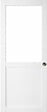 GD MENUISERIES - Porte Coulissante Atelier Blanc H204 x L73 cm sans meneau, Coquilles - vignette