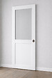 GD MENUISERIES - Porte Coulissante Atelier Blanc H204 x L93 cm sans meneau, serrure condamnation - vignette