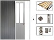 GD MENUISERIES - Porte Coulissante Atelier Blanc H204 x L73 cm, Galandage, kit de finition - vignette