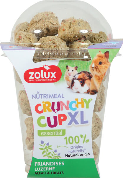 ZOLUX - Nutrimeal Crunchy Cup XL Luzerne 190 g – rongeurs - large