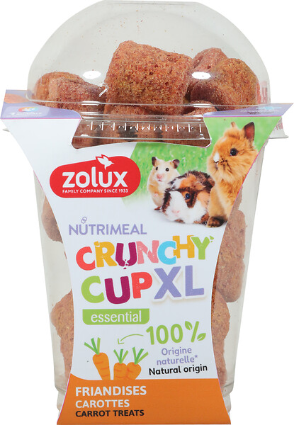 ZOLUX - Nutrimeal Crunchy Cup XL Carotte 110 g – rongeurs - large