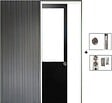 GD MENUISERIES - Porte Coulissante Atelier Noir H204 x L73 cm sans meneau, Galandage - vignette