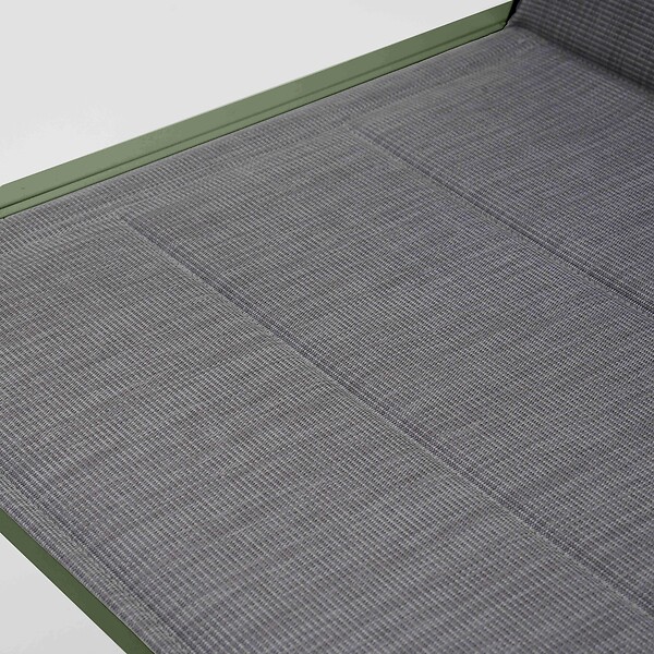 OVIALA - Salon de jardin 4 places en aluminium vert kaki - Leki - large