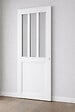 GD MENUISERIES - Porte Coulissante Atelier Blanc H204 x L93 cm, Coquilles blanc - vignette