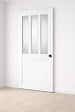 GD MENUISERIES - Porte Coulissante Atelier Blanc vitre depoli H204 x L93 cm, Coquilles - vignette