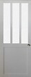GD MENUISERIES - Porte Coulissante Atelier Blanc vitre depoli H204 x L93 cm, Coquilles - vignette