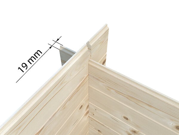 WHITE WOOD - Abri de jardin en bois Zoé 2 ép.19mm - White Wood - 4,8m - large