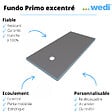 WEDI - Receveur de douche à carreler 200 x 100 Fundo Primo écoulement excentré + bonde verticale + kit d'étanchéité + colle 320 - vignette