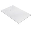 U-TILE - Receveur résine 120 x 80 cm blanc effet granit - grille carrée excentrée - vignette