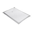 U-TILE - Receveur résine 120 x 80 cm blanc effet granit - grille carrée excentrée - vignette