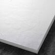 MARMOX - Receveur résine U-Tile blanc imitation ardoise - grille carrée centrée - vignette