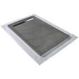 U-TILE - Receveur pierre naturelle ardoise claire 150 x 100 cm - grille caniveau acier excentrée - vignette