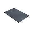 U-TILE - Receveur résine 120 x 80 cm gris granit effet granit - grille carrée excentrée - vignette