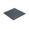 U-TILE - Receveur résine 90 x 90 cm gris granit effet granit - grille caniveau excentrée - vignette