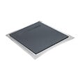 U-TILE - Receveur résine 90 x 90 cm gris granit effet granit - grille caniveau excentrée - vignette