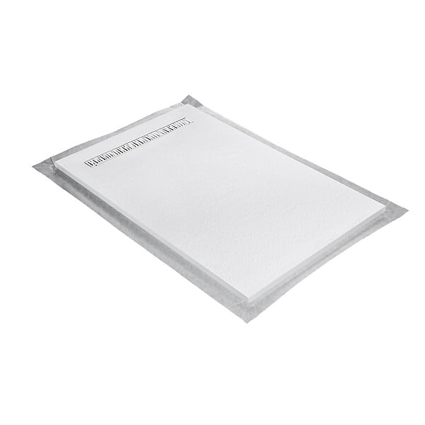 U-TILE - Receveur résine 120 x 90 cm blanc effet granit - grille caniveau excentrée - large