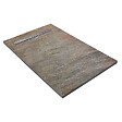 U-TILE - Receveur pierre naturelle cuivre 120 x 90 cm - grille caniveau acier excentrée - vignette