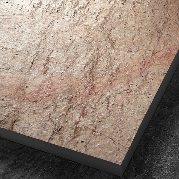 U-TILE - Receveur pierre naturelle cuivre 120 x 90 cm - grille carrée acier excentrée - large