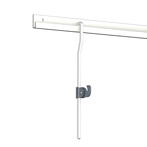 ARTITEQ - Pack 5 Tiges aluminium coudées 4 mm - Accessoire Cimaise Tableau 150 cm - large