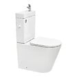 SWISS AQUA TECHNOLOGIES - Swiss Aqua Technologies Brevis kit WC à poser sans bride en céramique + robinet eau froide S-Line Pro + tuyau de raccordement Siko (SATBRE34) - vignette