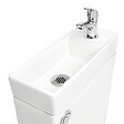SWISS AQUA TECHNOLOGIES - Swiss Aqua Technologies Brevis kit WC à poser sans bride en céramique + robinet eau froide S-Line Pro + tuyau de raccordement Siko (SATBRE34) - vignette