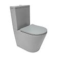 SWISS AQUA TECHNOLOGIES - Swiss Aqua Technologies Infinitio WC à poser complet en céramique avec abattant SoftClose, gris mat (SATINF031VPSNLGRM) - vignette