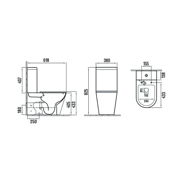 SWISS AQUA TECHNOLOGIES - Swiss Aqua Technologies Infinitio WC à poser complet en céramique avec abattant SoftClose, gris mat (SATINF031VPSNLGRM) - large