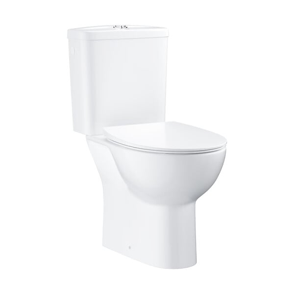 GROHE - Grohe Bau Ceramic ensemble WC à poser complet sans bride avec abattant ultra-fin SoftClose, blanc (39904000) - large