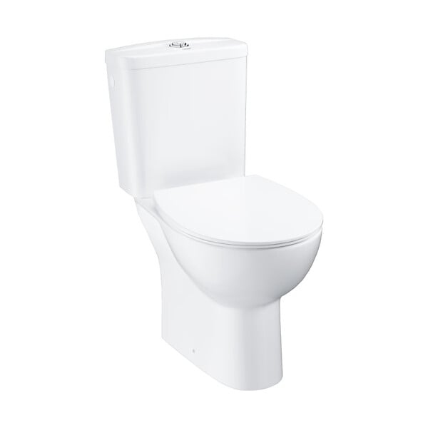 GROHE - Grohe Bau Ceramic ensemble WC à poser complet sans bride avec abattant ultra-fin SoftClose, blanc (39904000) - large