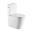 SWISS AQUA TECHNOLOGIES - Swiss Aqua Technologies Brevis WC à poser complet sans bride en céramique avec abattant SoftClose, rinçage Vortex, blanc (SATBRE031RTORVP) - vignette