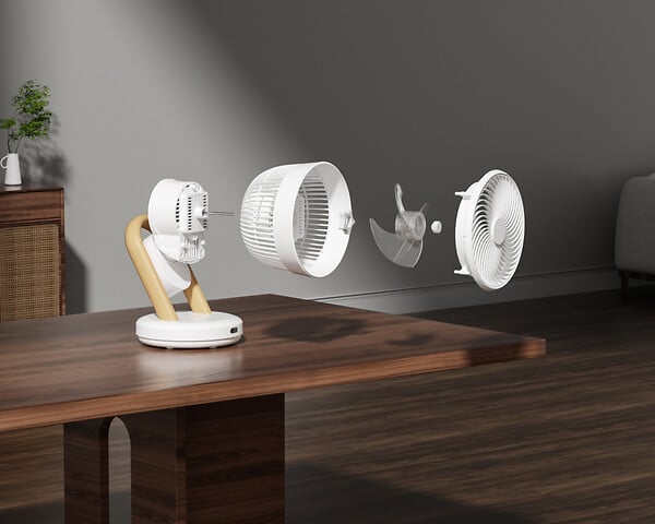 BATILEC - Ventilateur table design silence ECO 360° - 23cm – AC 30W-BATILEC - large