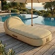 COCO LOUNGE - Transat gonflable PALMA Collection Boho - couleur toile de jute - vignette