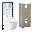 GROHE - Grohe Solido + pack WC bâti-support 4 en 1 + WC suspendu sans bride Grohe avec abattant SoftClose + plaque (GRGRWR02-FR) - vignette