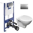 VILLEROY & BOCH - ViConnect pro S pack WC Bâti Villeroy & Boch + WC suspendu Jika Neo + Abattant + Plaque (ViConnectS-LinePro-1-SP) - vignette
