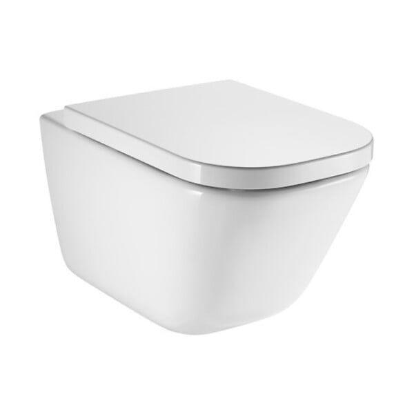 VILLEROY & BOCH - Pack WC bâti-support sol-mur + WC suspendu sans bride Roca avec abattant SoftClose + plaque (VBROGAWR01-FR) - large