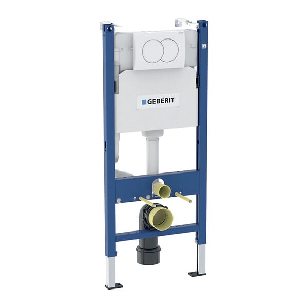 GEBERIT - Duofix Pack WC bâti 112 cm + WC suspendu sans bride avec abattant SoftClose Swiss Aqua Technologies + plaque (GEBSTBRWR01MAN-FR) - large