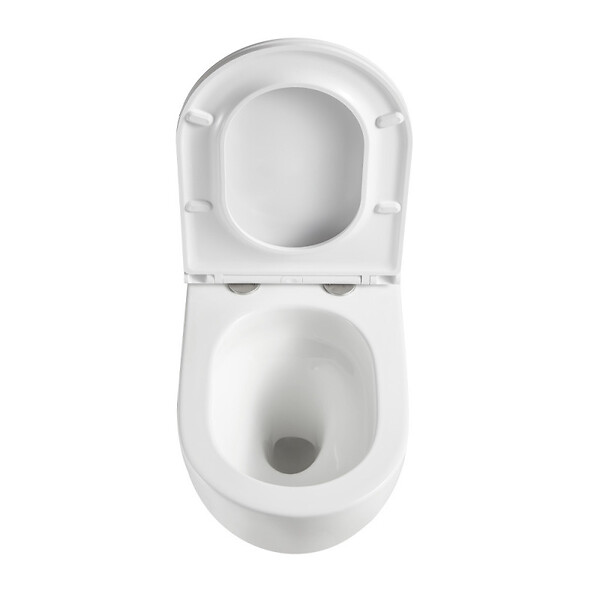 GEBERIT - Pack WC Bati-support Geberit extra-plat + WC sans bride Swiss Aqua Technologies+ Plaque - large