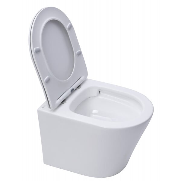VILLEROY & BOCH - Viconnect Pro S  Pack WC Bâti Villeroy & Boch + WC Swiss Aqua Technologies sans bride et fixations invisibles + Plaque - large
