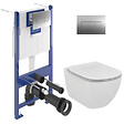 VILLEROY & BOCH - ViConnect Pro S Pack WC Bâti-support Villeroy & Boch + Cuvette Ideal Standard sans bride fixations invisibles + Plaque - vignette